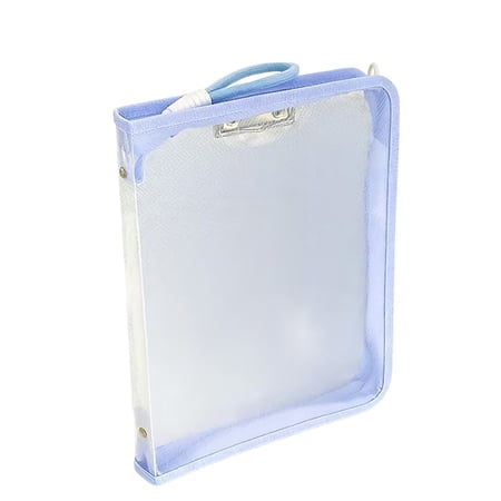 Clipboards with Storage Plastic Storage Folder with Clipboard for Teacher Nurse Work Office Supplies (Blue)