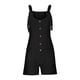 thumbnail image 5 of Mono corto de verano informal con botones para mujer - Poliéster, sin mangas, pantalón corto ancho - S-XXL, 5 of 5