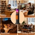 thumbnail image 4 of LifePlus Portable Tower Electric Indoor Fireplace Heater with 3D Realistic Flame, 70° Oscillation for Bedroom, Living Room, Homeowners & Office Workers, 4 of 11