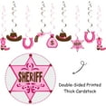 thumbnail image 7 of Cowgirl Western Party Supplies, Cowgirl Hanging Swirls, 36 Pack Foil Ceiling Decorations with Riding Boot, Hat for Girls Birthday, Baby Shower, Horse Themed Party Favors, 7 of 7