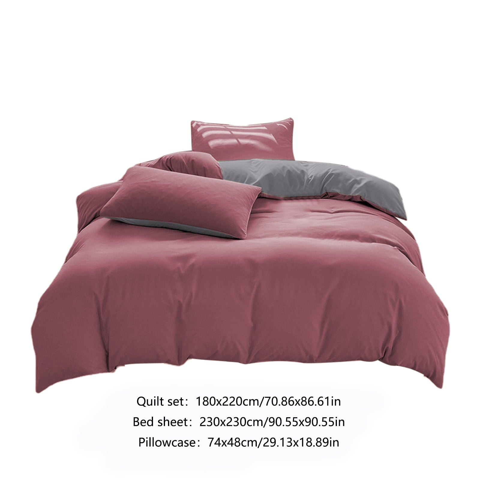 4 Piece Bed Sheets Queen/King Size Bedding Set with Duvet Cover Fitted Sheet 2 Pillowcases Soft Washed Polyester Wrinkle Free Easy Care by PALIFEUR