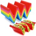 thumbnail image 2 of Set Porte-Tacos - Plateau Coloré avec Rack Serveur Premium pour Tacos Doux Ou Durs (Lot de 6), 2 of 4