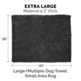 thumbnail image 3 of FurHaven Pet Products Muddy Paws Towel & Shammy Rug for Dogs & Cats - Charcoal Gray, Extra Large, 3 of 9