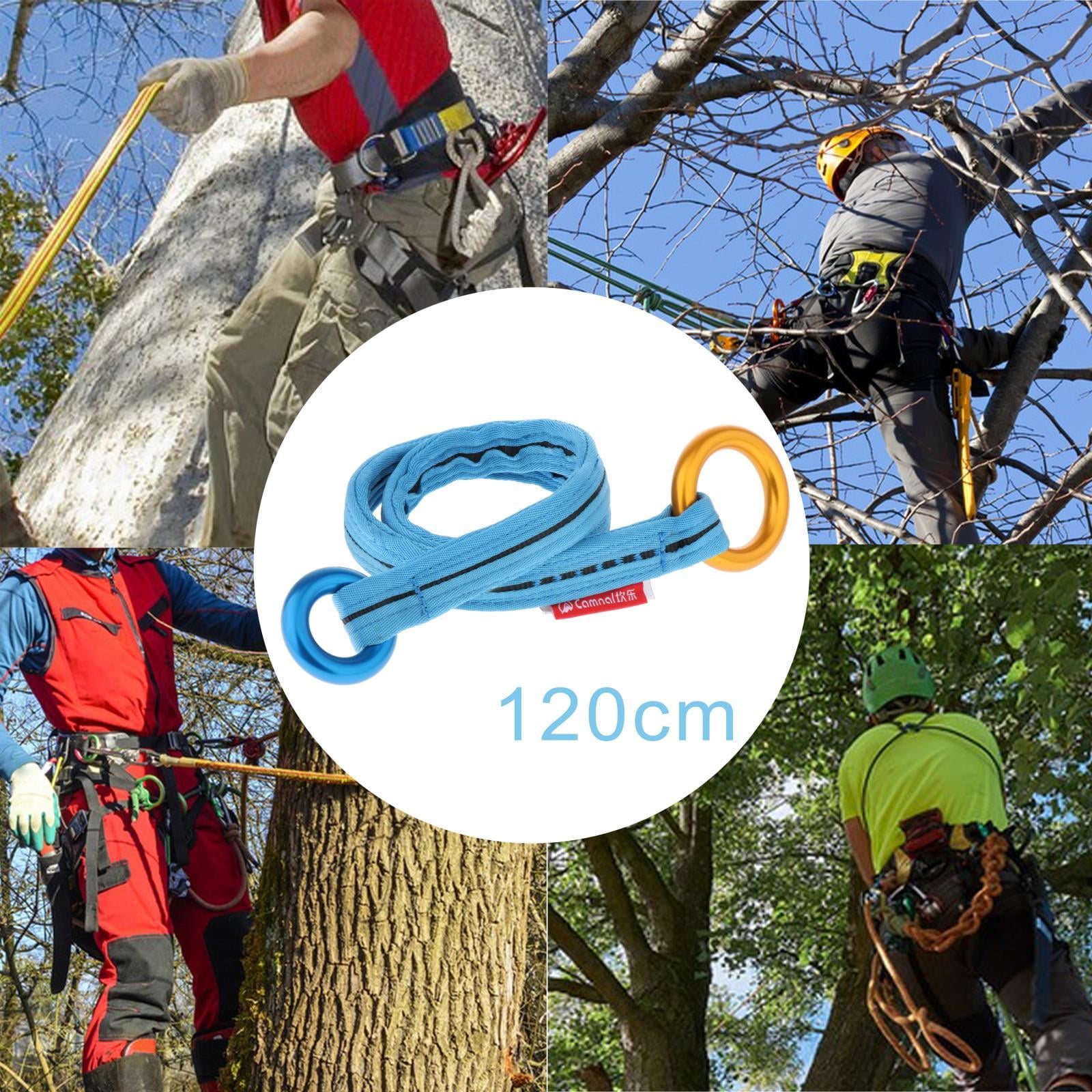 Wswqop Tree Arborist Friction Saver, Retrievable Anchor, Durable Climbing Rope And Camp Cambium Saver for Rock Climbing Hiking Camping Outdoor Exploring , Blue 120cm