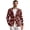 Whiskey Cigar Print, variant on HELLHERO One Button Mens Blazer Slim Fit One Button Front Suit Jacket, Blue Flame Polyester With Pockets Business Casual Suit for Office Work