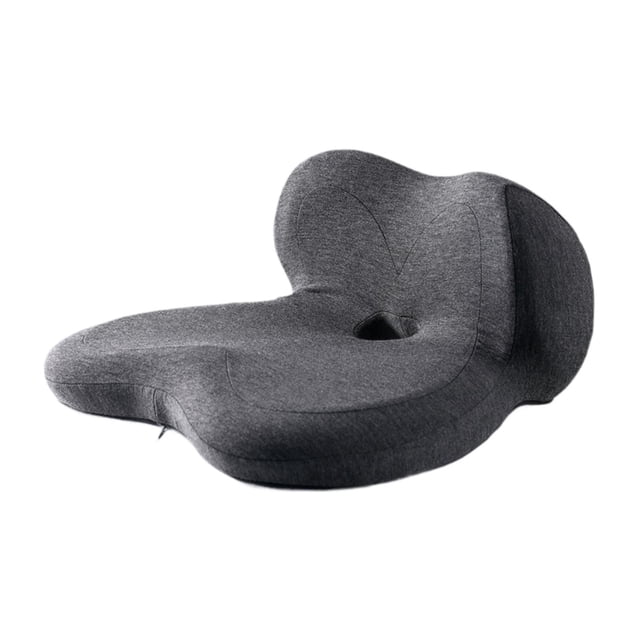 Esquirla Office Chair Seat Cushion Durability Multiuse Comfortable with Waist Support Dark Gray