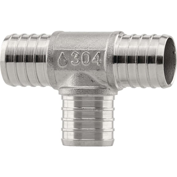 Boshart & Plumbeeze PE-PS-T10 1 in. Stainless Steel PEX Tee