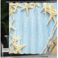 thumbnail image 4 of Ambesonne Vintage Shower Curtain, Maritime Beach Shell, 69"Wx70"L, Pale Blue Ivory, 4 of 5