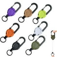 thumbnail image 7 of 1Pc Black Retractable Carabiner Keychain, Heavy Duty Retractable Keychain with 23.6” Steel Retractable Cord, ID Holder Metal Belt Clip Lanyard Reel For Keys Badges & Outdoor Work(White,4.8x1.5"), 7 of 7