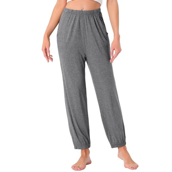 INSPIRE CHIC Women's Pajama Pants Soft Comfy Pj Pants Lounge Pants Sleepwear with Pocket S Grey