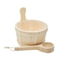 thumbnail image 2 of Cubo de madera para sauna con cucharón y asa. Kit de inicio para sauna. Regalos. Cubo de agua. Juego de accesorios para baño de , baño y spa., 2 of 8