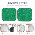 thumbnail image 6 of Windshield Sun Shade, Emerald Glitter Sparkles Foldable Car Sun Shade Windshield for Front, 2 Pieces, 6 of 7