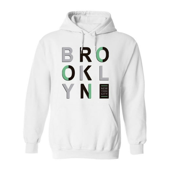 Brooklyn, New York City Design Hoodie Men -Image by Shutterstock, Male 3X-Large