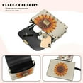 thumbnail image 4 of TSOVTHRID Sunflower White Print Crossbody Purses for Women Trendy Lightweight Crossbody Bags Minimalist Cell Phone Leather Shoulder Handbags with Metal Buckle, 4 of 7
