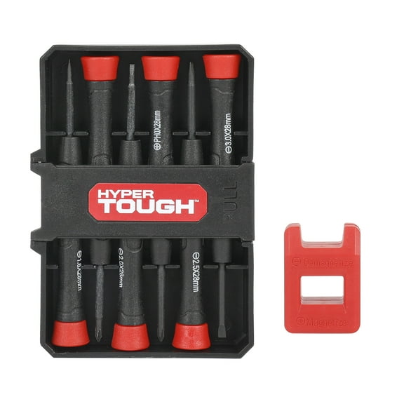 Hyper Tough 43158, Swivel Handle Precision Screwdriver, 6 Pieces