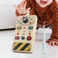 thumbnail image 4 of Interruptor de luces Tablero ocupado Montessori Juguetes Habilidad motora fina Juguetes de viaje Desarrollo Panel de control de madera para niños de 3 Baoblaze tablero ocupado, 4 of 8