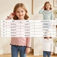 thumbnail image 3 of Mnyotv Cute Bow Ruffle Tops for Girls Fall Clothes Long Sleeve Thermal Undershirts Top Size 3-4Y, 3 of 7