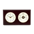 thumbnail image 1 of Bey-Berk International WS212 Brass Quartz Clock &amp; Barometer - Mahogany, 1 of 1