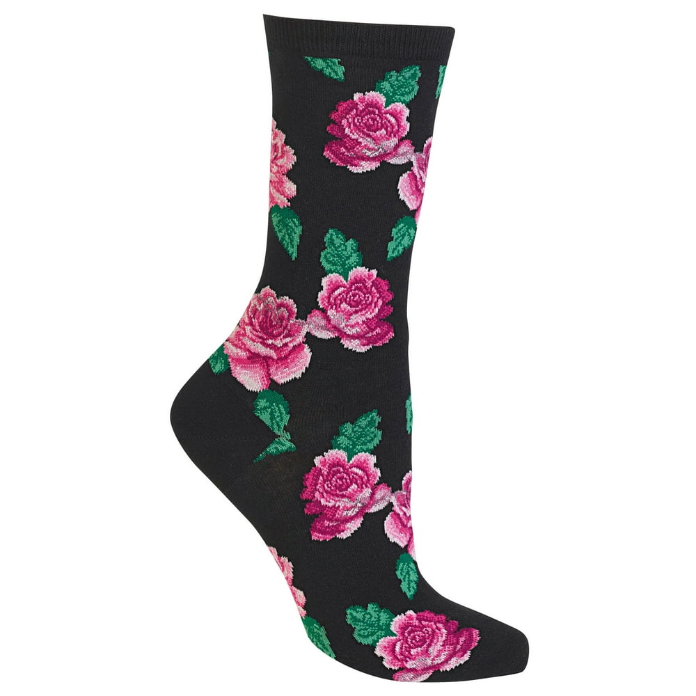Hot Sox Rose Print Socks for Women by Hot Sox for the Flower Lover