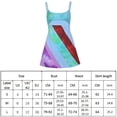 thumbnail image 4 of (Video disponible) Color L Falda con tirantes sexy de corte bajo y cuello halter con estampado de bloques de color para mujer, 4 of 8