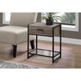 thumbnail image 1 of Monarch Specialties Accent Table, Side, End, Nightstand, Lamp, Storage Drawer, Living Room, Bedroom, Brown Laminate, Black Metal, Contemporary, Modern, 1 of 4