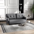 thumbnail image 2 of HOMCOM 58' Loveseat Sofa for Bedroom, Grey, 2 of 10