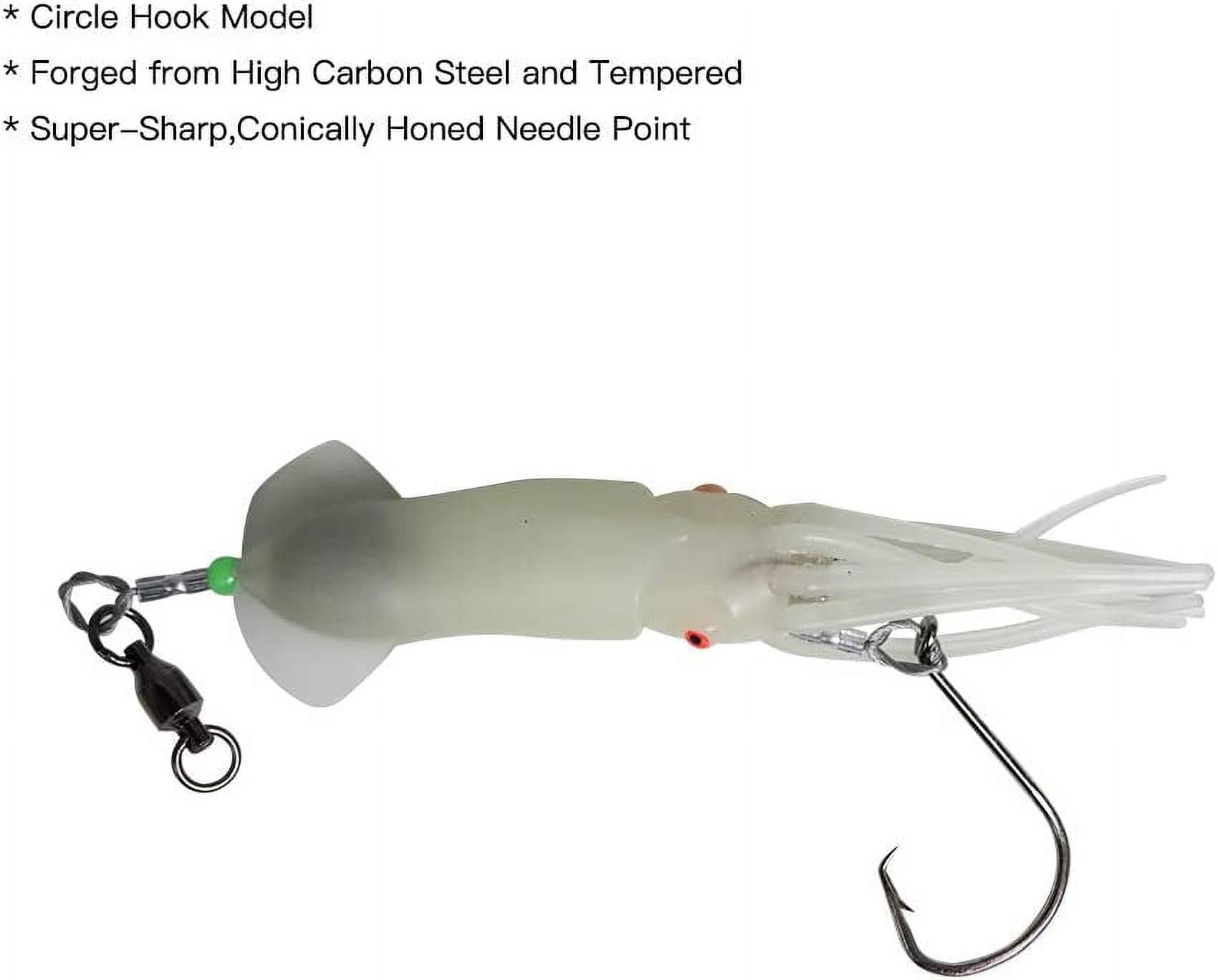Dr.Fish Flashers for Fishing Saltwater Fishing Lure Trolling Squid Surf Fishing Surfcasting 6" Deep Drop LED Light Mahi Tuna Salmon Wahoo Marlin Green