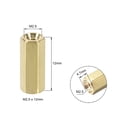thumbnail image 2 of Uxcell M2.5x12mm Female to Female Hex Brass Spacer 50 Count, 2 of 5