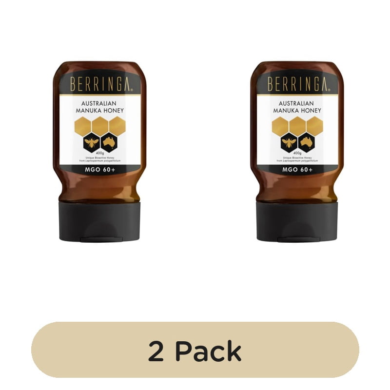 Berringa 60MGO Easy Pour Manuka Honey 400g, British Import (Pack of 2)
