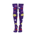 thumbnail image 4 of ZHOGXU Kids Halloween Elegant Polka Dot Pattern Thigh High Socks For Girls Soft Party Socks Work,Outddor,Travel,Purple, 4 of 4