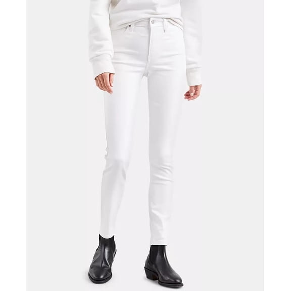 Levi's SOFT CLEAN WHITE Women's 721 High-Rise Skinny Jeans, US 26x30