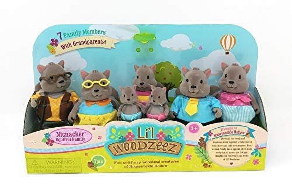 Li'l Woodzeez – La famille des écureuils Bustleberry – Ensemble de 7 figurines d'écureuils posables et à collectionner pour un jeu d'imagination – Adorables figurines de poupée – Merveilleux pour les Li'l Woodzeez – La famille des écureuils Bustleberry – Ensemble de 7 figurines d'écureuils posables et à collectionner pour un jeu d'imagination – Adorables figurines de poupée – Merveilleux pour les