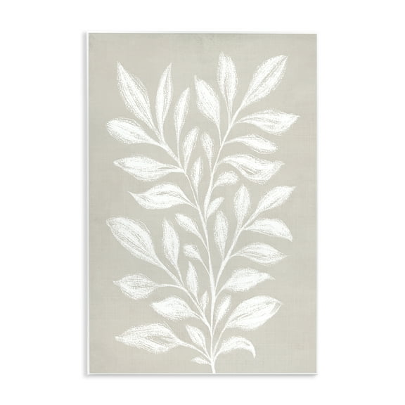Stupell Industries Chalk Sketch Leaves Plants & Flowers Painting Unframed Art Print Wall Art, 10 x 15