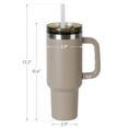 thumbnail image 4 of Ozark Trail 40 oz Insulated Stainless Steel Tumbler With Handle,Tan, 4 of 9