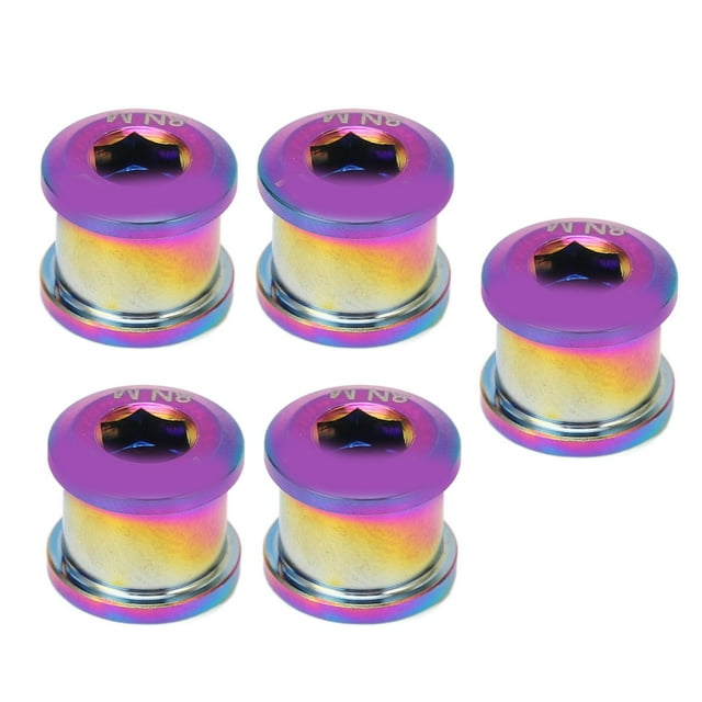 Cycling Chainring Wheel , Single Chainring Rust Protection 5 Pcs Durable For Mountain Bike Colorful