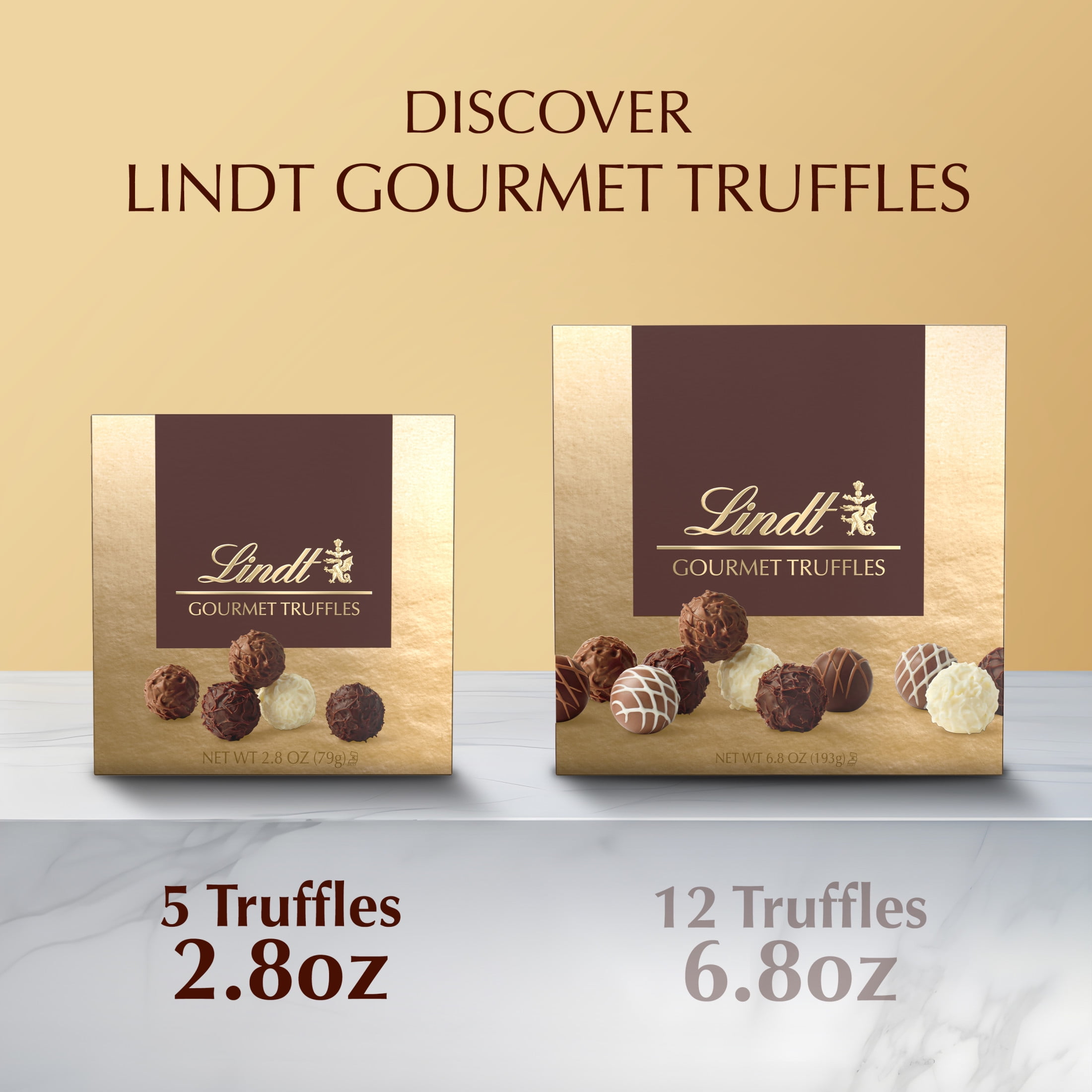 (2 pack) Lindt Gourmet Truffles Assorted Chocolate Candy, Gift Box, 2.8 oz