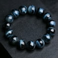 thumbnail image 2 of RSAMD High Quality Natural Stone Blue Tiger Eye Bracelet For Men Round BeadsBracelet-Blue 8mm, 2 of 7