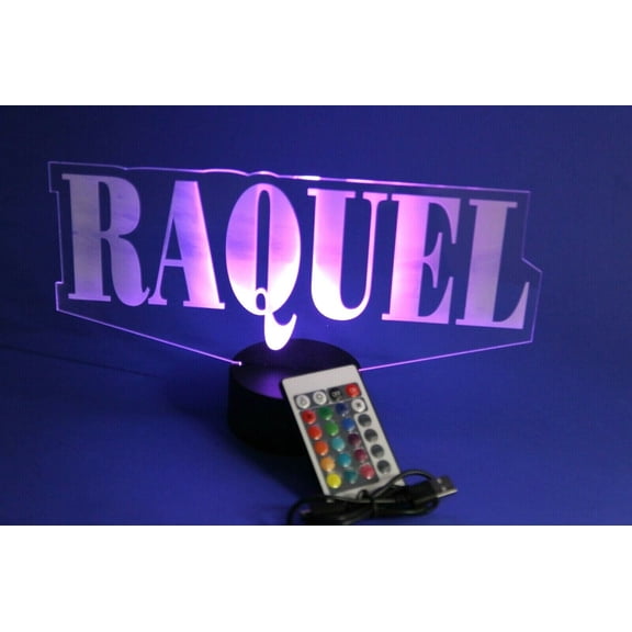 Name Night Light Up Table Desk Lamp LED Custom Any Name Shape Personalized Create Your Own Kids Room, Our Newest Feature - It's Wow, with Remote 16 Color Options, Free Engraving, Great Gift