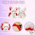 thumbnail image 4 of Pruboru Kitsune Plush, Lifelike Nine-Tailed Fox Stuffed Animals Toy Realistic Red Fox Plush Toy Cute Kyuubi Kitsune Plushie Dolls Gifts for Kids/14.9''x11.8''x7.8'' (Blue), 4 of 15