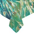 thumbnail image 3 of MYPOP Beautiful Peacock Tail Cotton Linen Tablecloth 60x84 inches Tablecover Desk Table Cloth For Dining Room, Tea Table, Picnics, Parties, 3 of 6