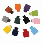 Yesbay 12Pcs Multicolor Elastic Self-adhesive Faux Leather Pen Loop Holder for Notebooks