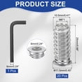 thumbnail image 2 of Uxcell 20Pcs Threaded Inserts Nuts M6x25mm Hex Socket Threaded Inserts White, 2 of 7