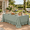 Light Green-11.4" x 10.6" (Rectangular)-1, variant on 90 X 132 Ruffled Tablecloth Solid Color Beige