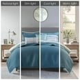 thumbnail image 5 of 8 Piece Printed Seersucker Comforter and Quilt Set Collection Aqua Full/Queen, 5 of 21