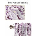 thumbnail image 6 of Purple Weeping Eucalyptus 2 Panel Kitchen Curtains for Small Windows, Spring Summer Farmhouse Leaves Bathroom Tier Curtain, Short Window Treatment for Bedroom/Living Room 55"x24", 6 of 6