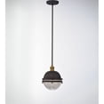 thumbnail image 3 of Maxim 10184OIAB Portside 1-Light Outdoor Pendant, Oil Rubbed Bronze & Antique Brass, 3 of 5