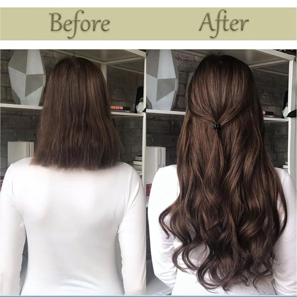 Human Hair Clip in Hair Extensions, #4 Brown Color 8Pcs 120g Straight Hair Clip in Hair Extensions Double Weft  Real Remy Human Hair Clip Ins