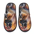 thumbnail image 1 of Fotbe Abstract Lion Painting Pantuflas Peludas para Mujer con Estampado, Zapatillas de Peluche, Zapatos de Invierno para Casa, Uso Interior y Exterior-Large, 1 of 8