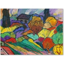 Trademark Fine Art "Cherry Trees and Strawberry Fields" Canvas Art by Manor Shadian