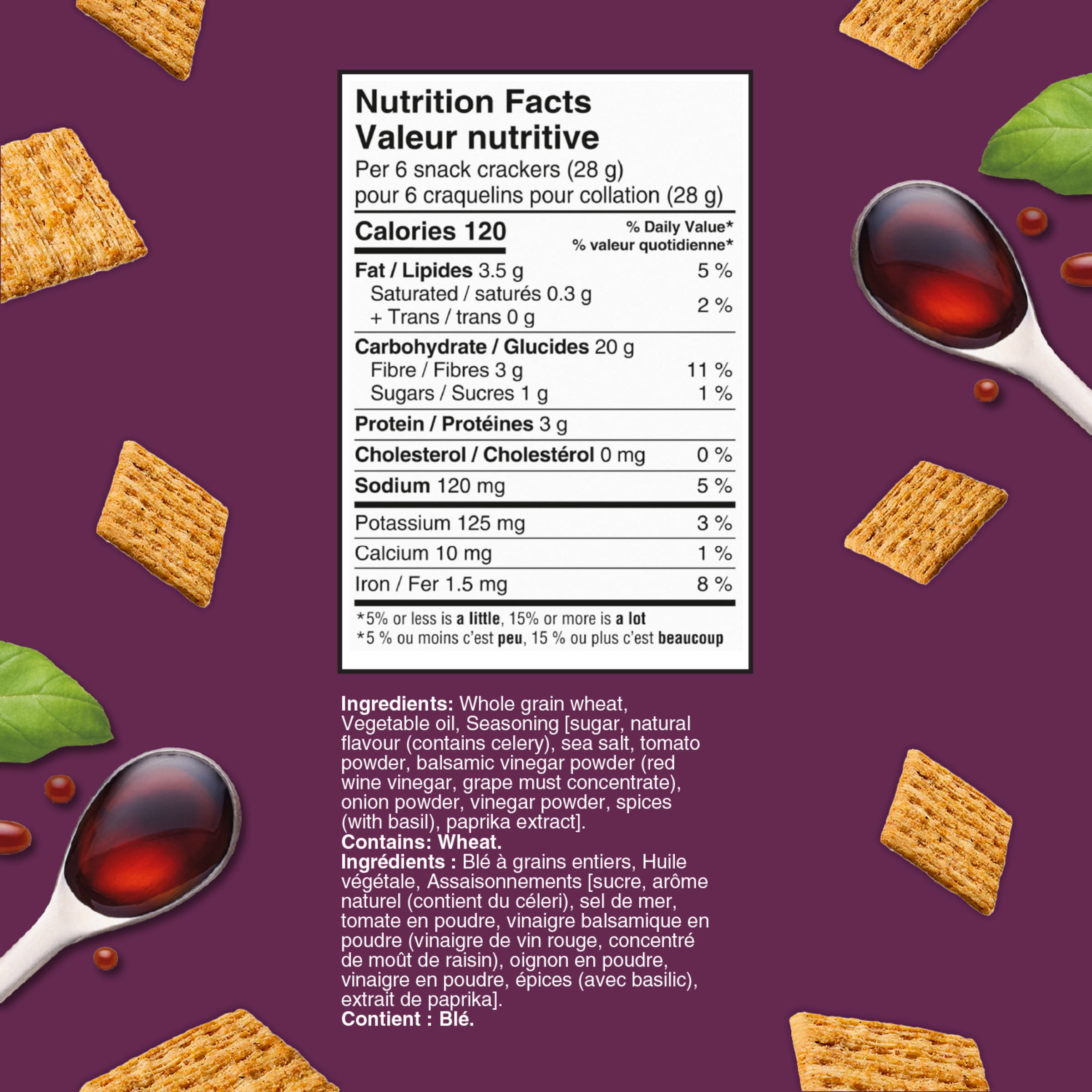 Triscuit Balsamic Vinegar & Basil Crackers, 200 g